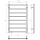 Elektrischen Handtuchwärmer kaufen Forest P8 500х800 Deffi edelstahl (Chrom, JD04, Linker Anschluss) 