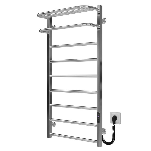 Buy electric heated towel rail Lux Hotel P9 500х1000 Deffi stainless steel (Chrome, JD04, Right connection)