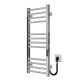 Buy electric heated towel rail Lima P12 400х800 Deffi stainless steel (Chrome, JD04, Right connection)