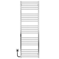 Electric heated towel rail Lima P25 600х1600 Deffi stainless steel (Chrome, JD04, Left connection)