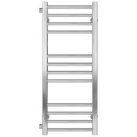 Water heated towel rail Lima P12 400х800 Deffi stainless steel (Chrome, Side left connection)