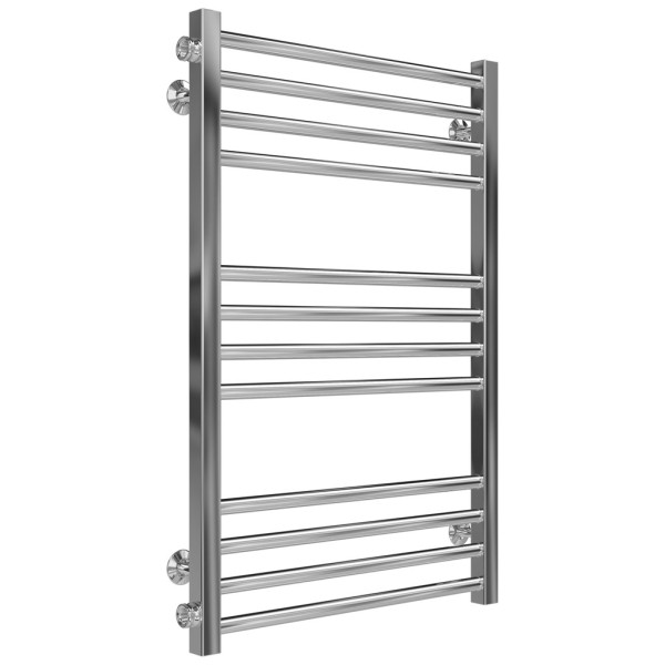 Buy water heated towel rail Lima P12 600х800 Deffi stainless steel (Chrome, Side left connection)