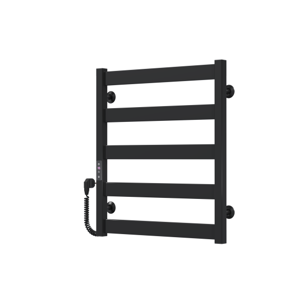 Buy electric heated towel rail Harmony P5 500х600 Deffi colored steel (Black, JD04, Left connection)